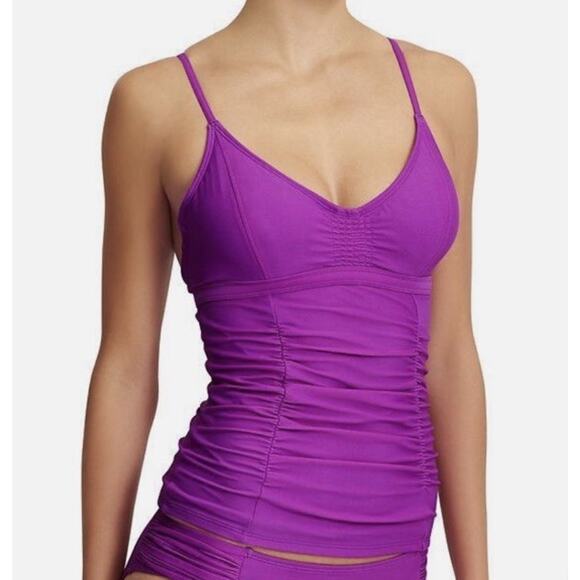 Athleta Smocked Tankini Size 36 B/C Swimsuit Top - Picture 1 of 12